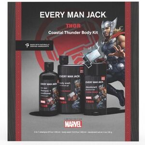 Every Man Jack Thor Coastal Thunder Body Kit 3 piece set, Marvel, New & sealed